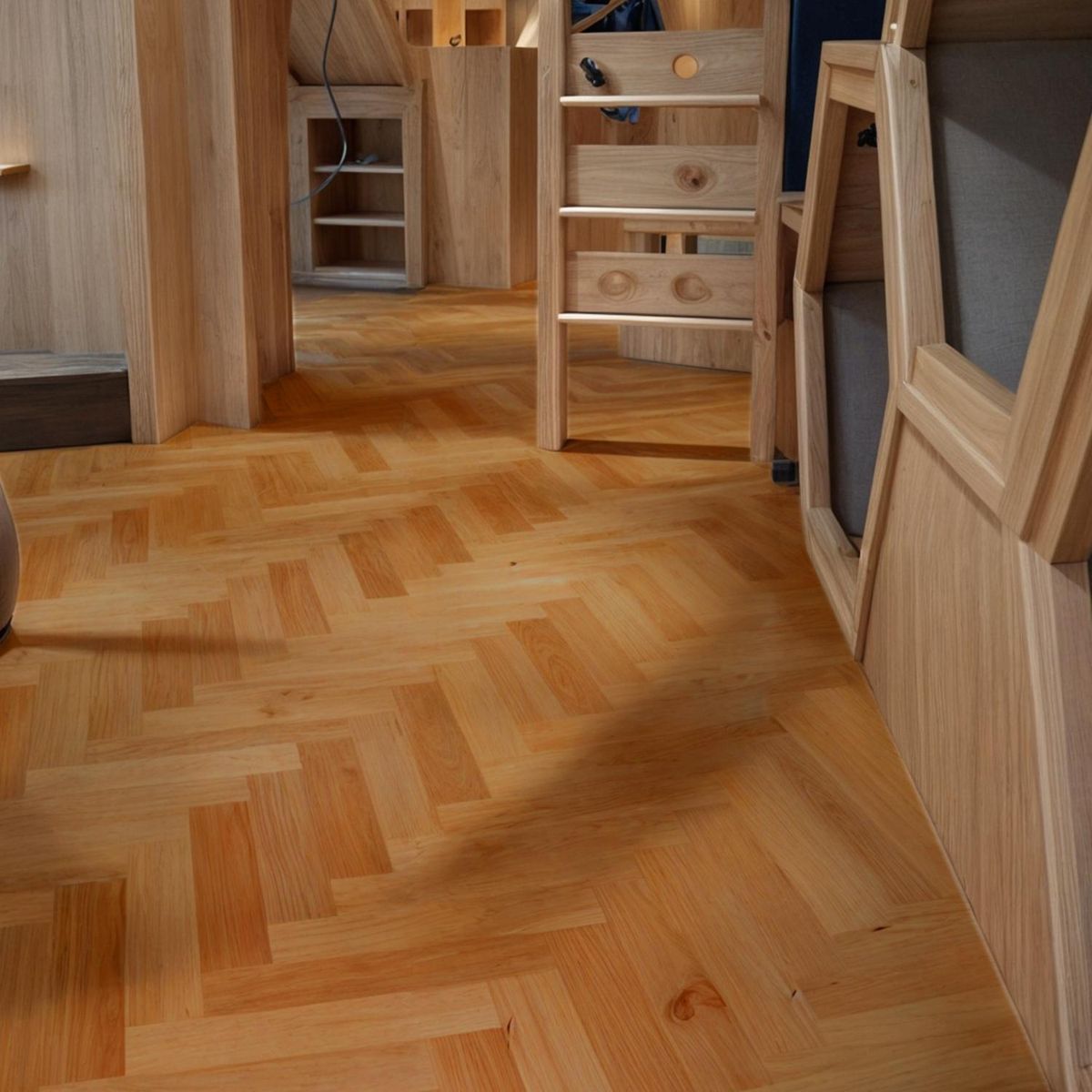 HOGA - Piso Flotante Vinílico 4 mm 12.5x62.5 cm SPC Parquet Click Haya 1.56 m2