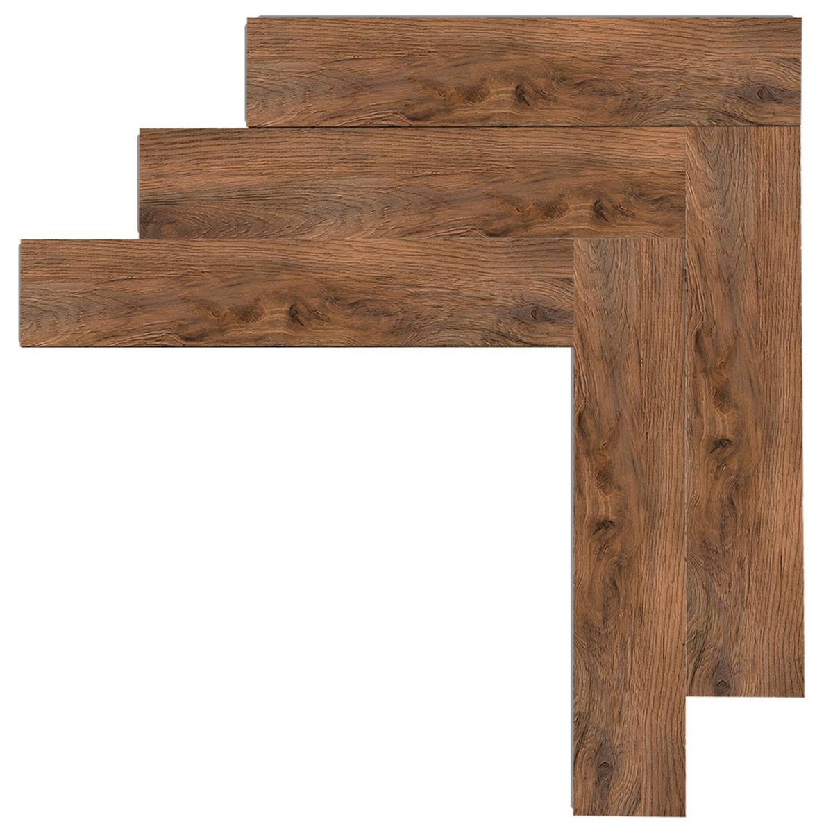 HOGA - Piso Flotante Vinílico 4 mm 12.5x62.5 cm SPC Parquet Click Tabaco 1.56 m2