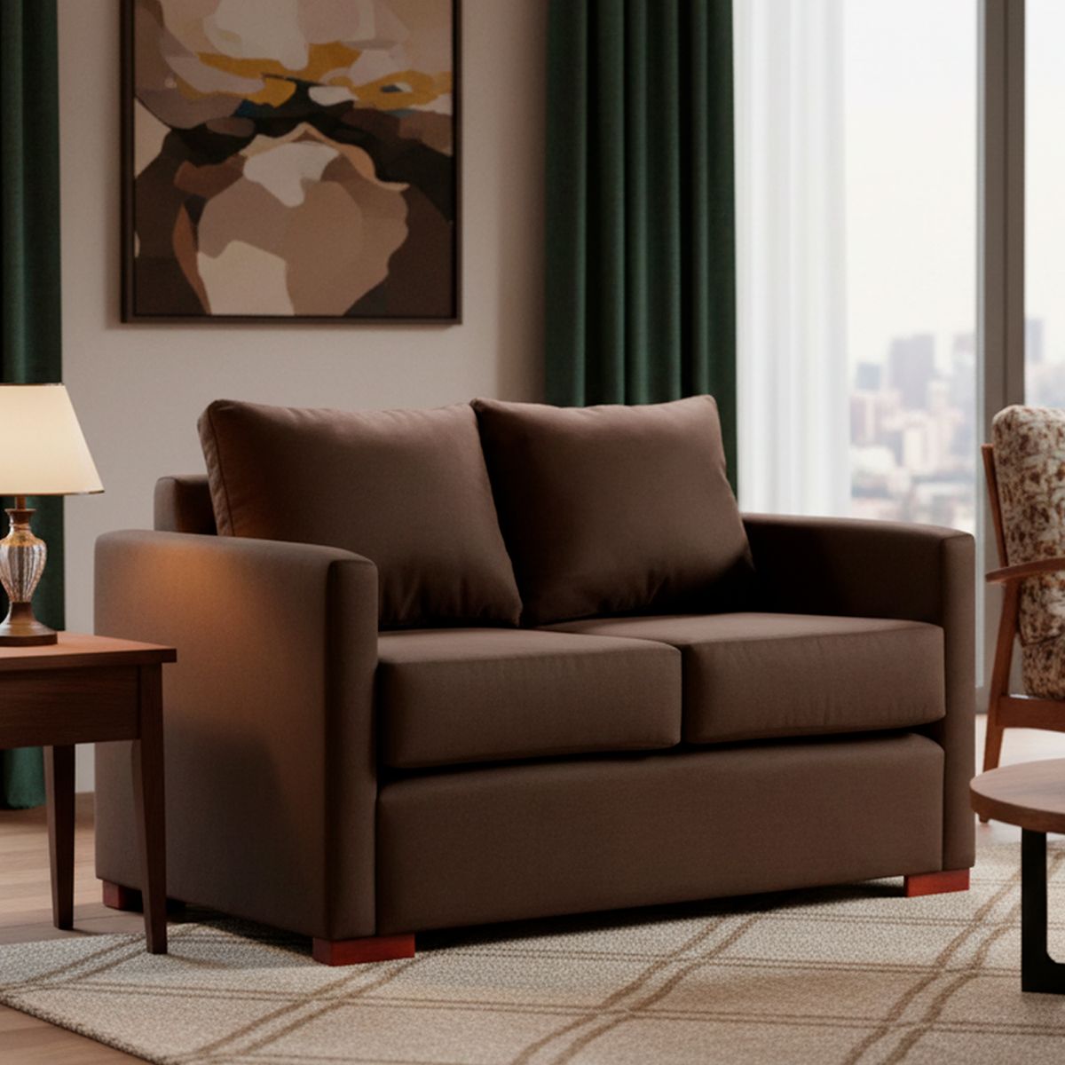 DKORA - Sofá 2 cuerpos Jade 117x68x77 cm