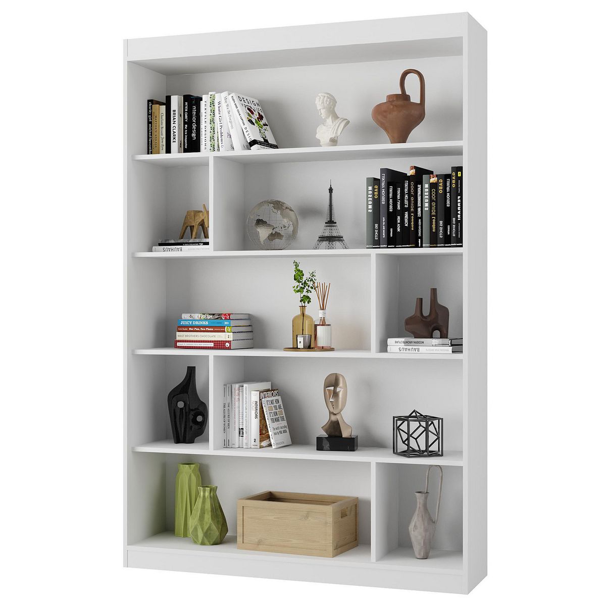 DI PORETTI - Librero 5 Nivel(es) 120x181x30 cm Blanco