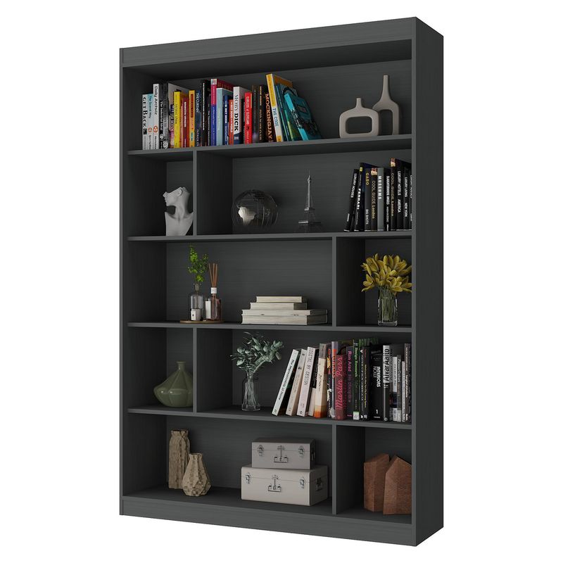 DI PORETTI - Librero MDF 5 Nivel(es) 120x181x30 m Negro