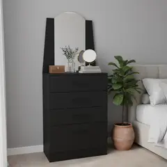 TUHOME - Cómoda 3 Cajón(es) Praga 62.8x159.5x35.3 cm Wengue