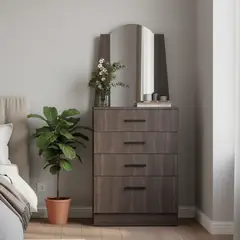 TUHOME - Cómoda 3 Cajón(es) Praga 62.8x159.5x35.3 cm Milan