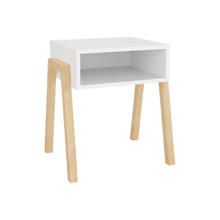 Velador Pinetti 46x50.6x36.9 cm Blanco y crudo