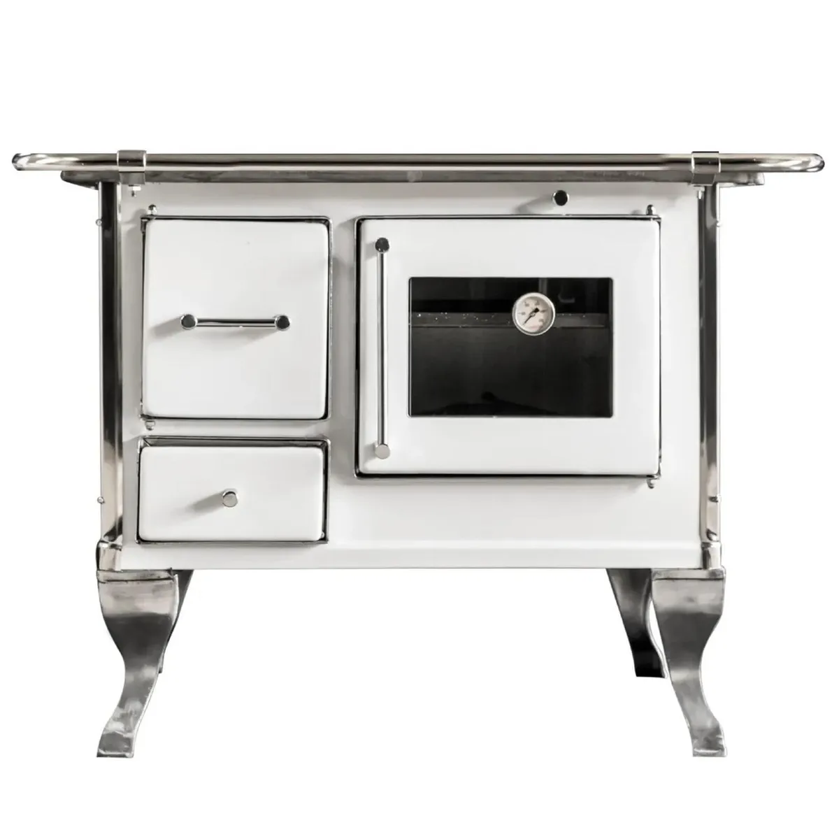 ALCAZAR - Cocina a Leña 4 Platos Blanco Villarica 90