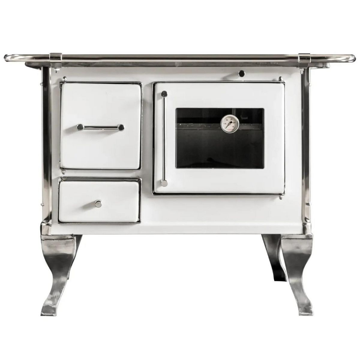 ALCAZAR - Cocina a Leña 4 Platos Blanco Villarica 80