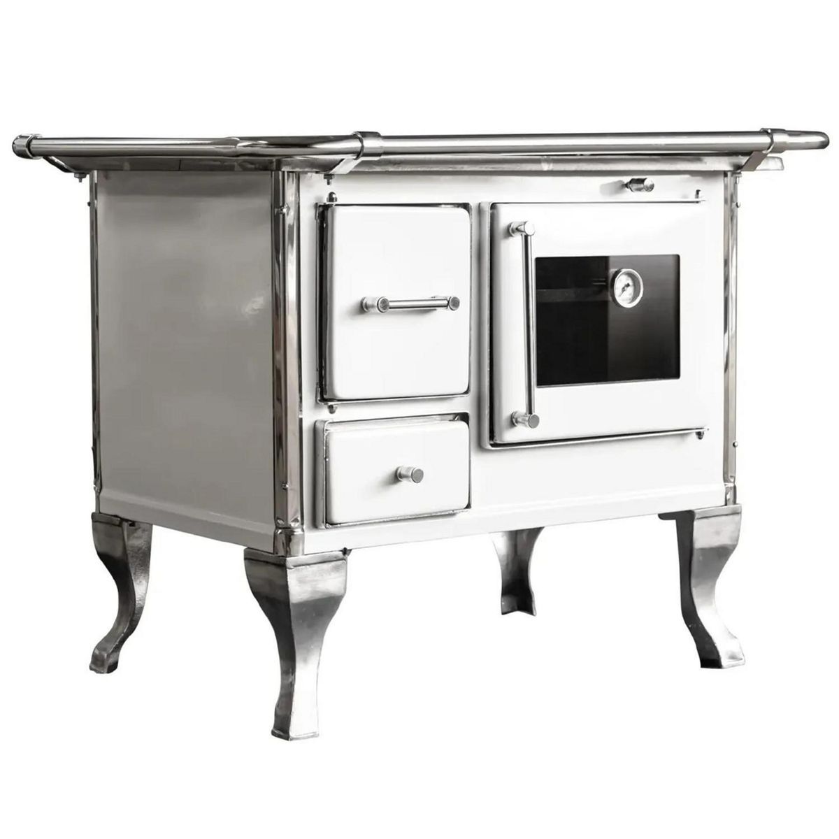 ALCAZAR - Cocina a Leña 4 Platos Blanco Villarica 80