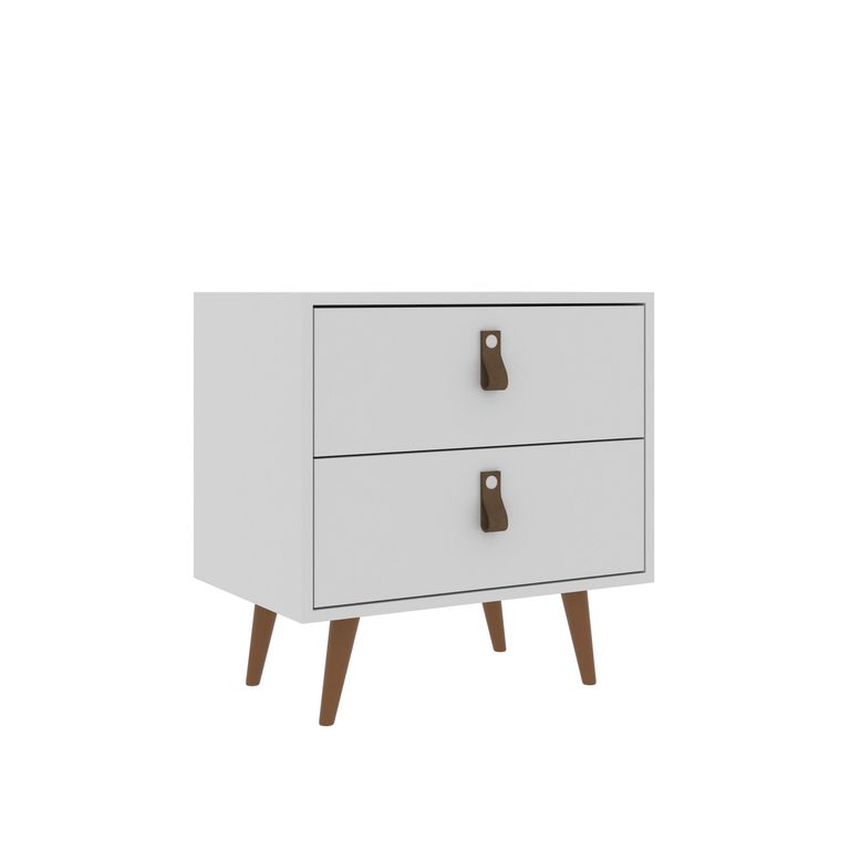 Velador 2 Cajón(es) Padua 54x55x36 cm Blanco