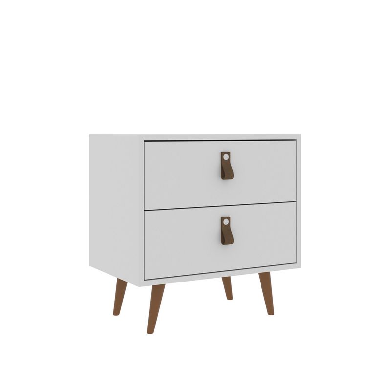 DI PORETTI - Velador 2 Cajón(es) Padua 54x55x36 cm Blanco
