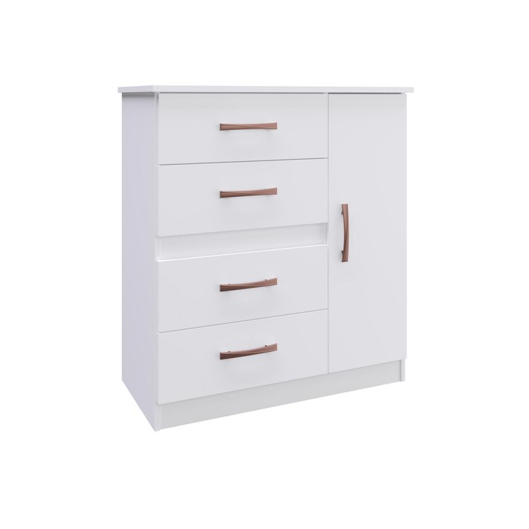 Cómoda 4 Cajón(es) Caribe 92x80x39 cm Blanco