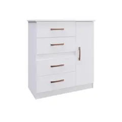 DI PORETTI - Cómoda 4 Cajón(es) Caribe 92x80x39 cm Blanco