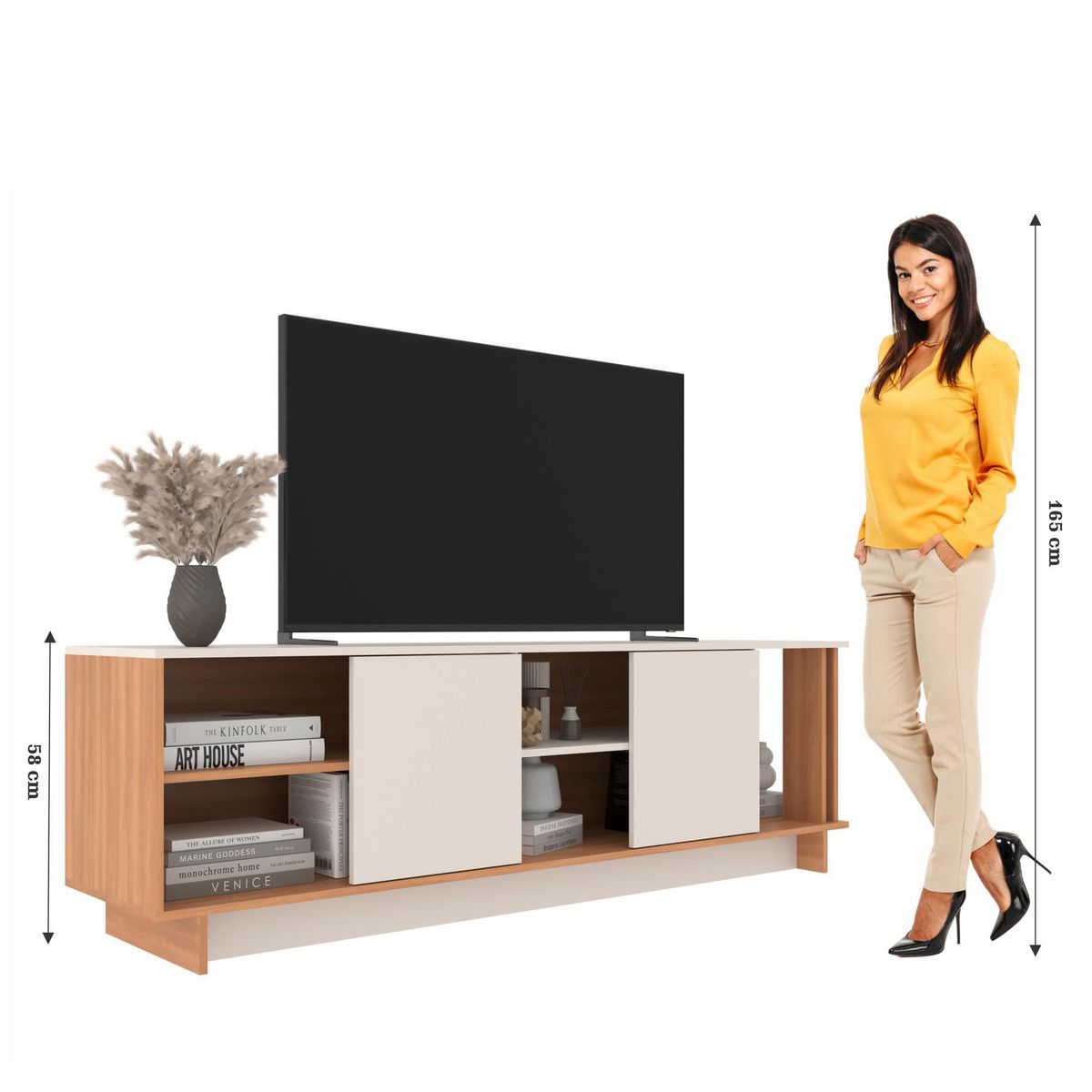 DI PORETTI - Rack TV 70 " Los Angeles Café 180x58x39 m