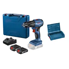 BOSCH - Taladro Percutor Inalámbrico 13mm 18V + Caja de Herramientas