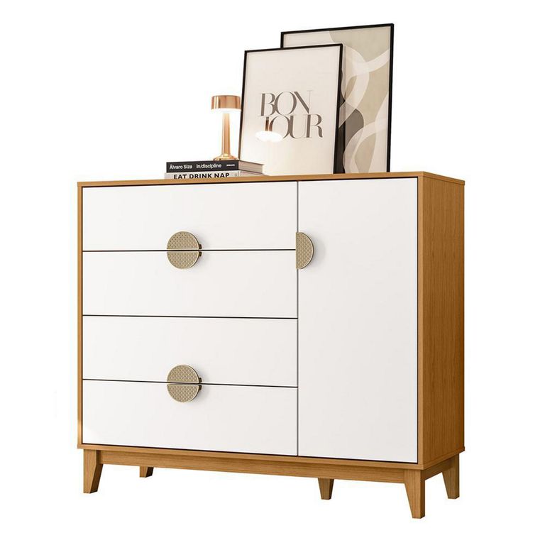 Cómoda 1 Cajón(es) Ipe 120x101x47 cm Blanco