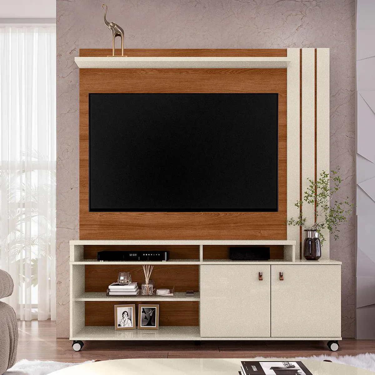 VEKKAHOME - Home TV 65 " Nevada Café 160x187.4x36 cm