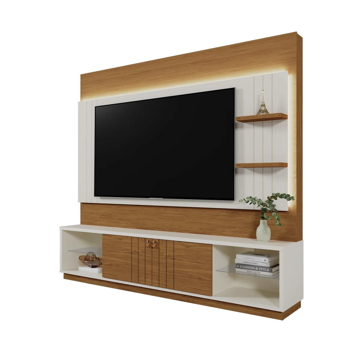 VEKKAHOME - Home TV 65 " Guiaba Café 200x184x33 cm