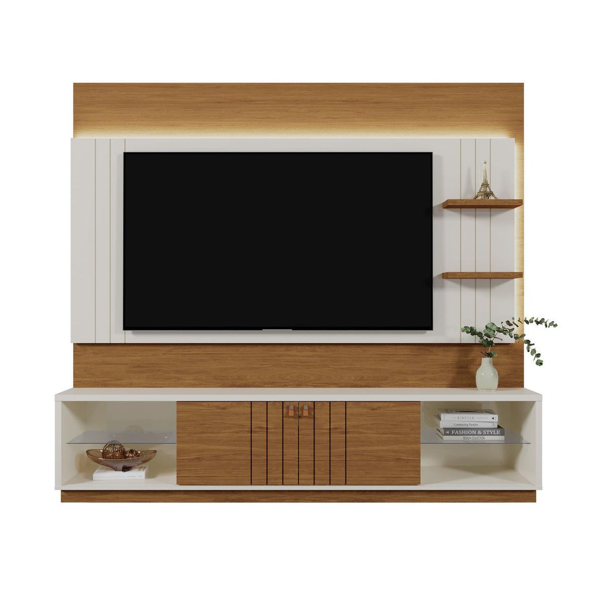 VEKKAHOME - Home TV 65 " Guiaba Café 200x184x33 cm