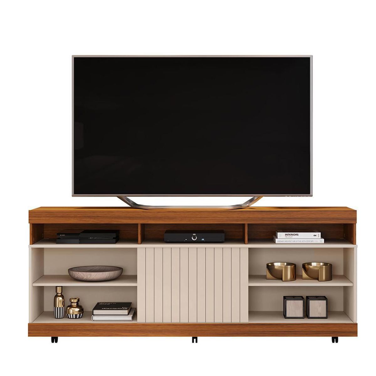 VEKKAHOME - Rack TV 60 " Dili Café 160x67.7x37.2 cm