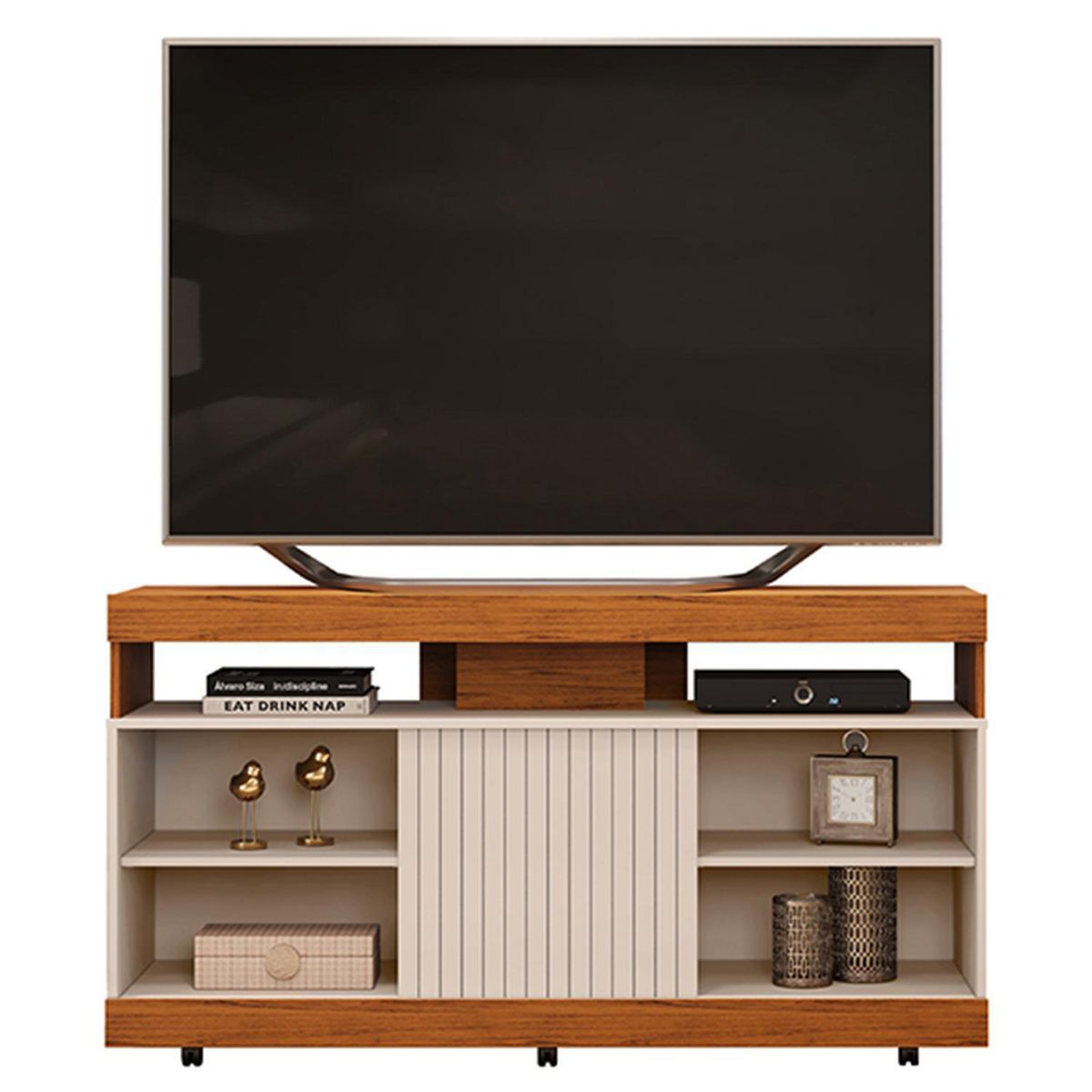 VEKKAHOME - Rack TV 50 " Dili Café 120x67.7x37.2 cm