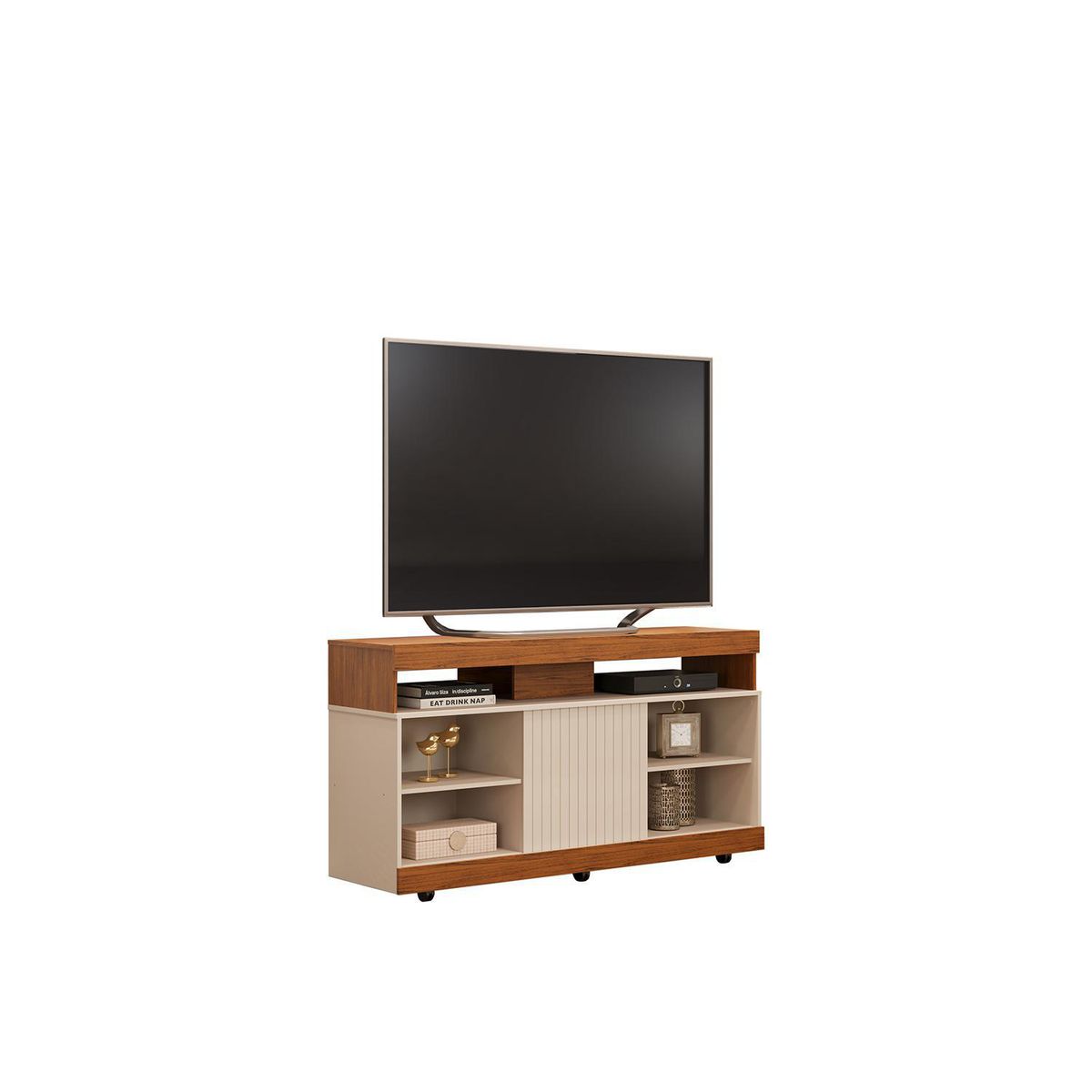 VEKKAHOME - Rack TV 50 " Dili Café 120x67.7x37.2 cm