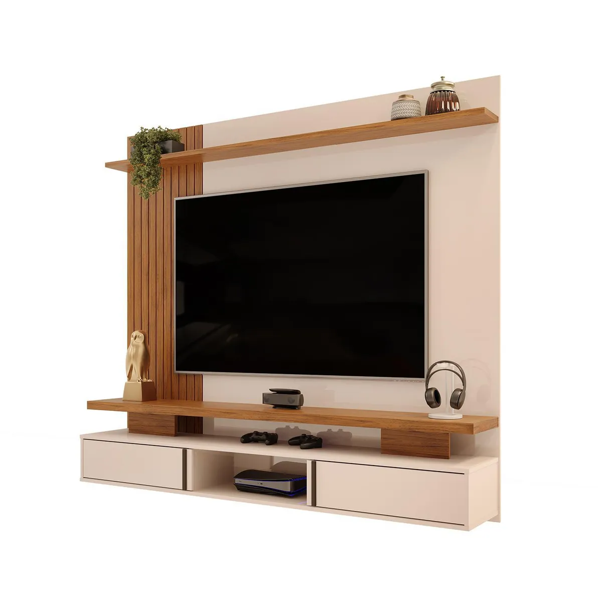 VEKKAHOME - Panel 65 " Leoni Beige 180x162x33.5 cm