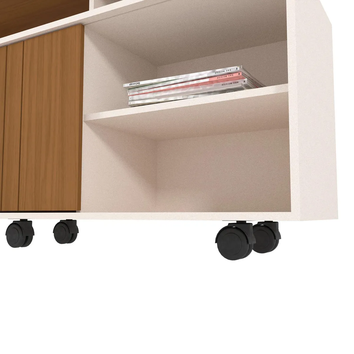 VEKKAHOME - Rack TV 75 " Salvador Beige 160x70x36 cm