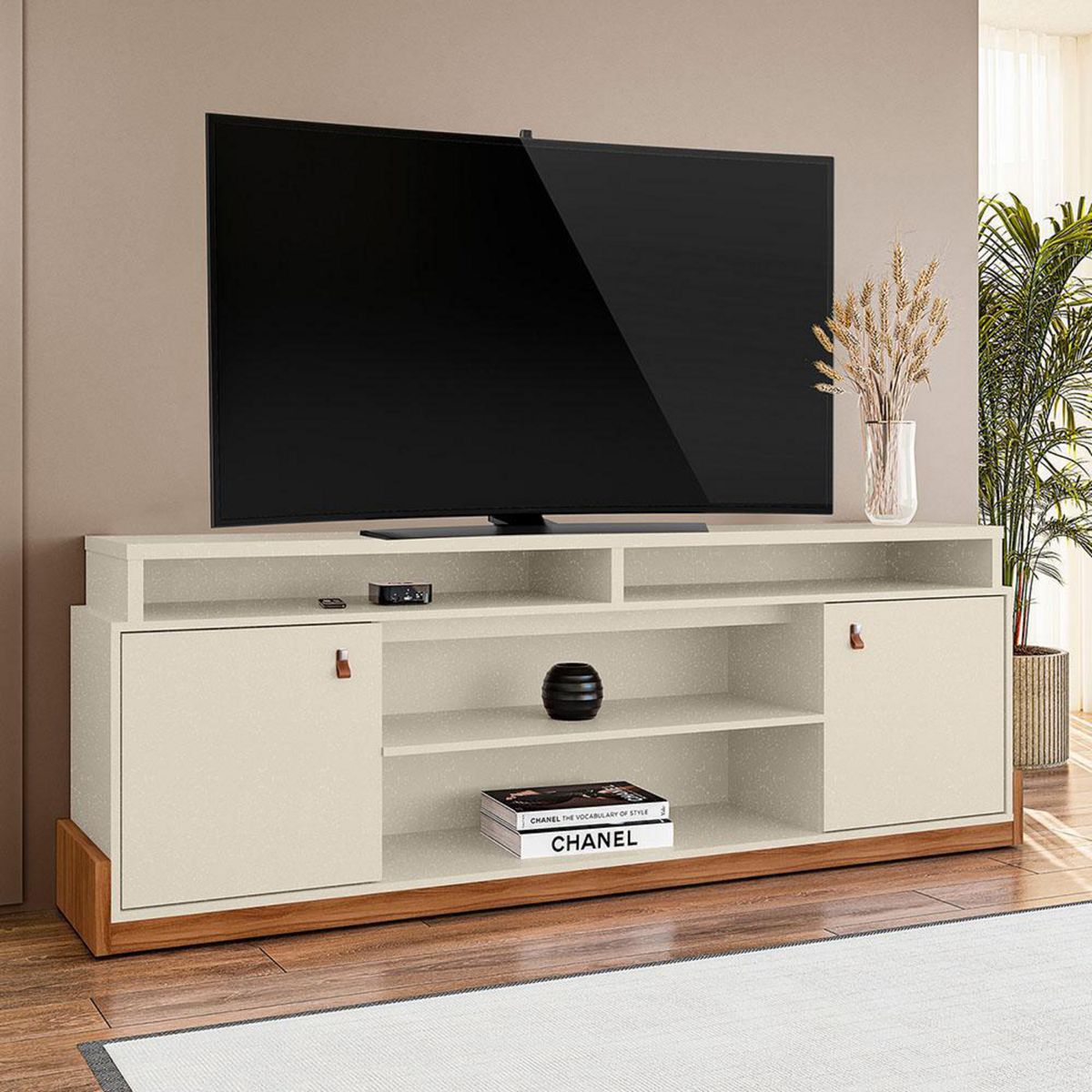 VEKKAHOME - Rack TV 75 " Montana Beige 67x67x36 cm