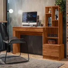 VEKKAHOME - Escritorio Lion Café 149x138x36 cm