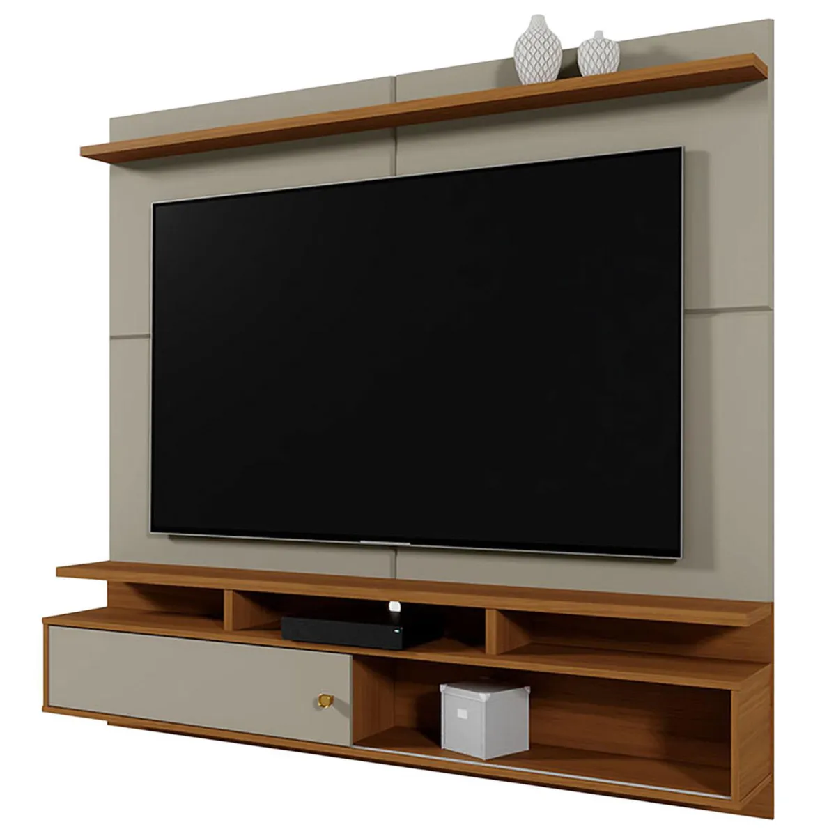VEKKAHOME - Panel TV 70 " Morretes Gris 181x166x27 cm