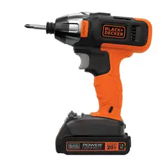 BLACK+DECKER - Atornillador de impacto + punta + batería + cargador