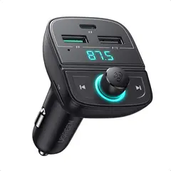 UGREEN - Transmisor de Audio FM Bluetooth 5.0 para Automóvil, 2 USB-A + 1 USB-C, Slot MicroSD CD229