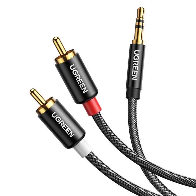 Cable de Audio Plug Estéreo 3.5mm a 2RCA M/M 3 Metros Negro AV116
