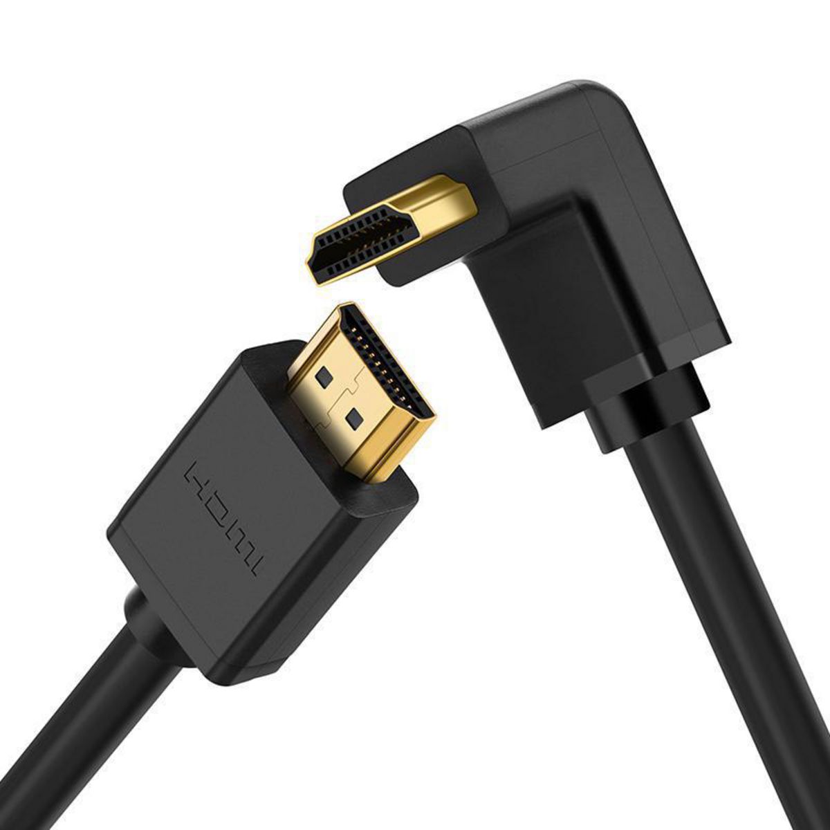 UGREEN - Cable HDMI 1.4 M/M Curvo 90 Grados 4K@30Hz 2 Metros HD103