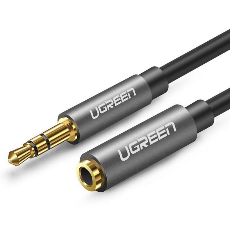 Cable Extension de Audio Estereo Plug a Jack 3.5mm M/H 5 Metros Negro AV118