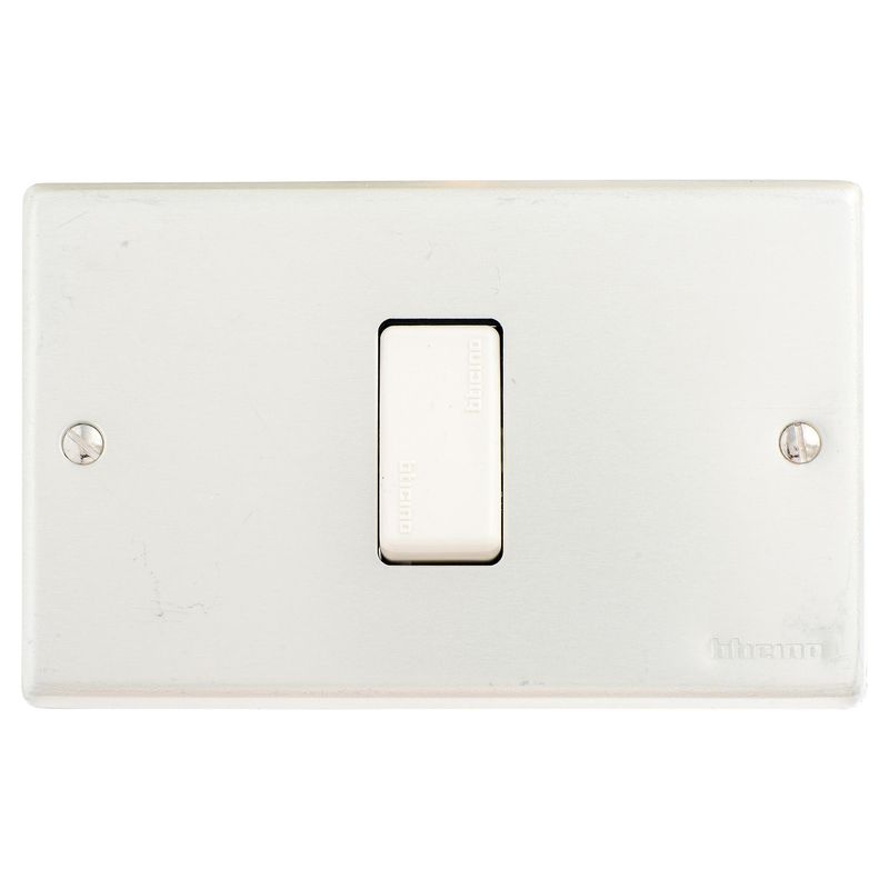 BTICINO - Interruptor Simple Armado (9/12) 10A Aluminio Oxidal