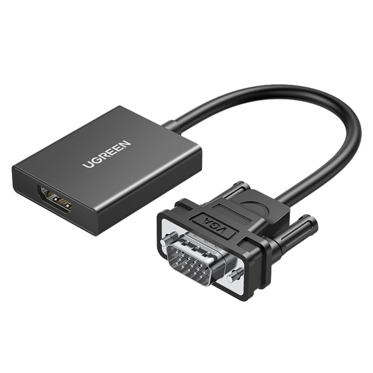 Convertidor VGA a HDMI 1080P 60Hz con Puerto Jack 3.5mm Negro CM513