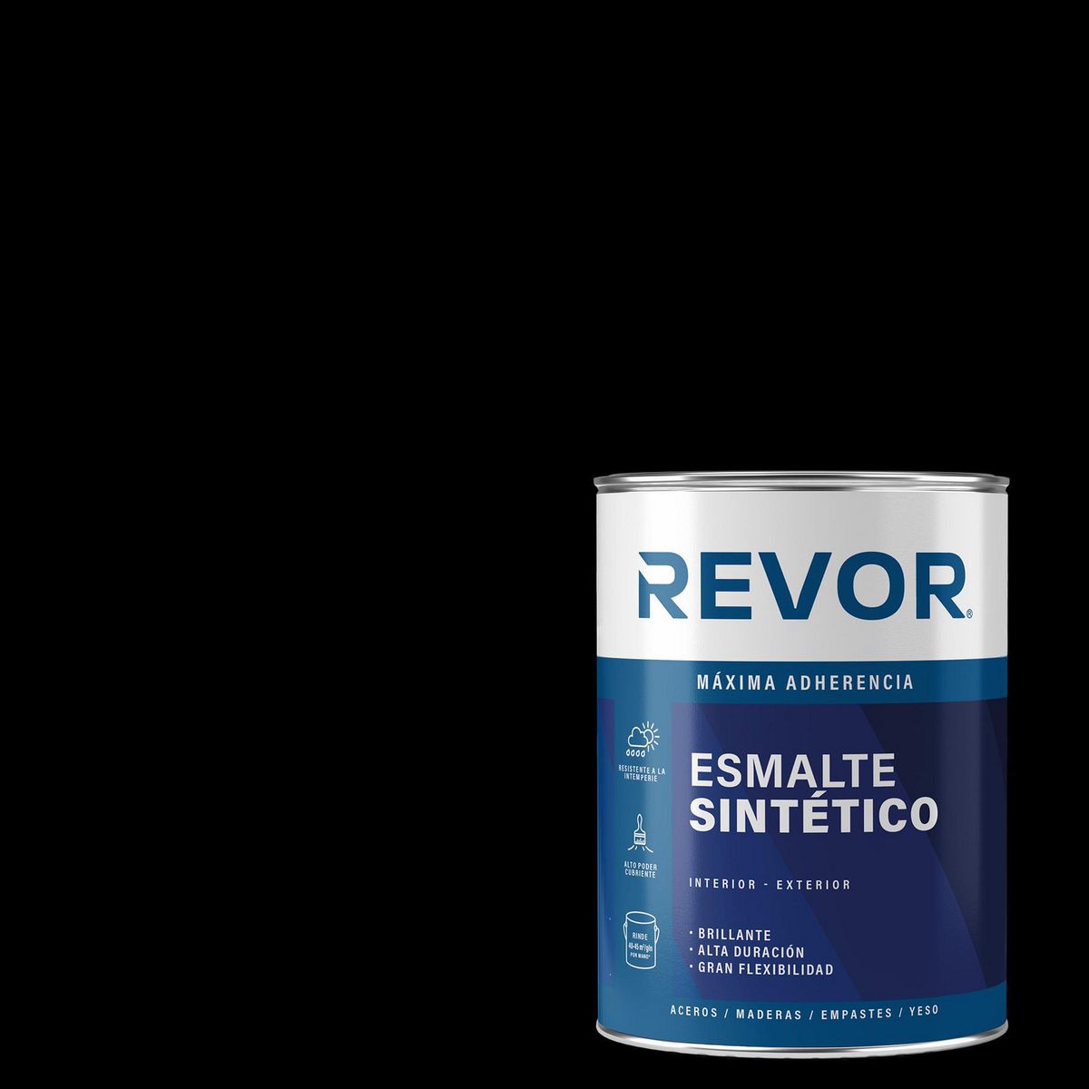 REVOR - Esmalte Sintético Tarro 0.23 galón(es) Brillante Negro 
