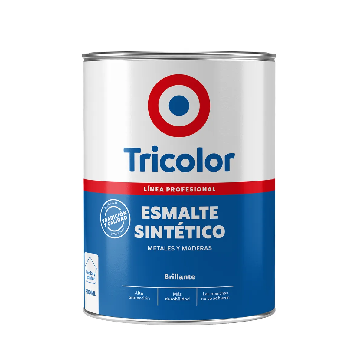 TRICOLOR - Esmalte Sintético 0.9 l Brillante Cafe Moro