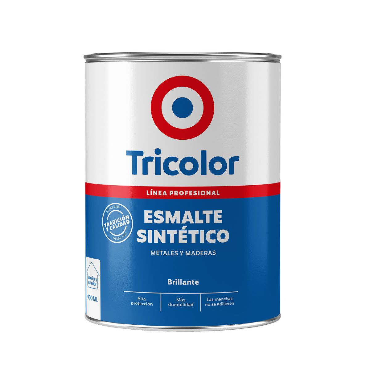 TRICOLOR - Esmalte Sintético 0.9 l Brillante Amarillo Oro