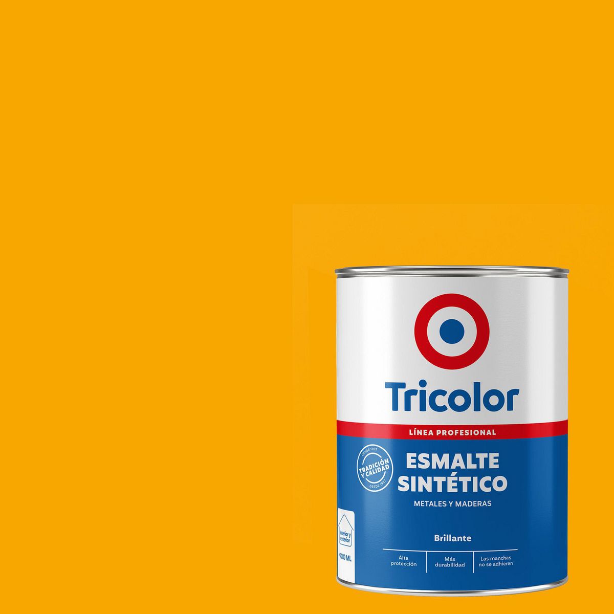 TRICOLOR - Esmalte Sintético 0.9 l Brillante Amarillo Oro