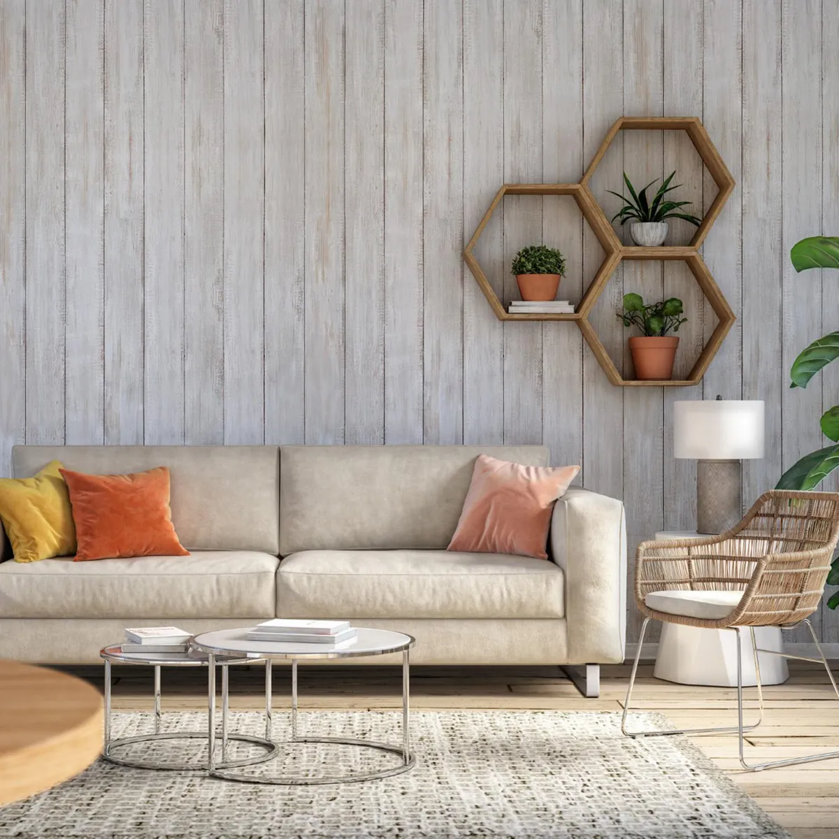 CEDRAL - Simplisima Madera Vintage 6 mm 120x240 cm Blanca 3 Unidades