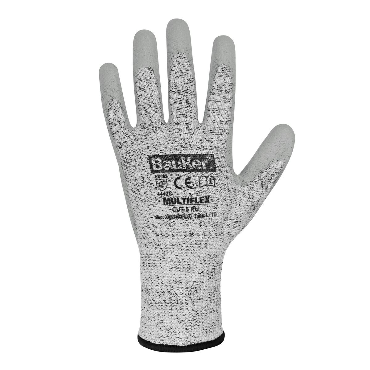 BAUKER - Guante Multiflex Cut 5 de Poliuretano L Gris