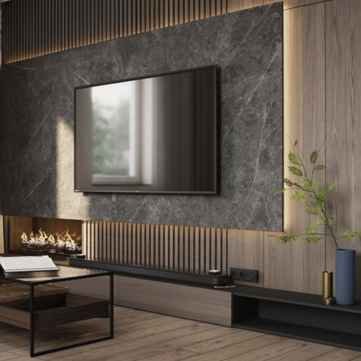 COIMSA - Wall Panel PANEL SPC 244x122 cm Sombra Gris 