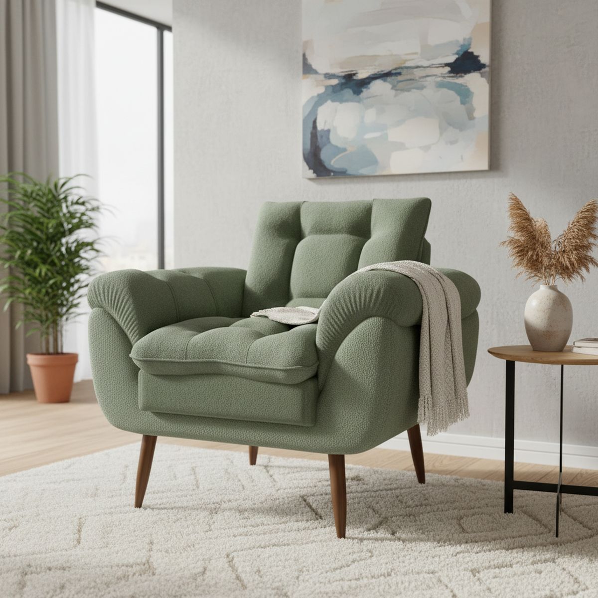 DECOCASA - Poltrona 1 cuerpo Xangai F494 88x93x78 cm 