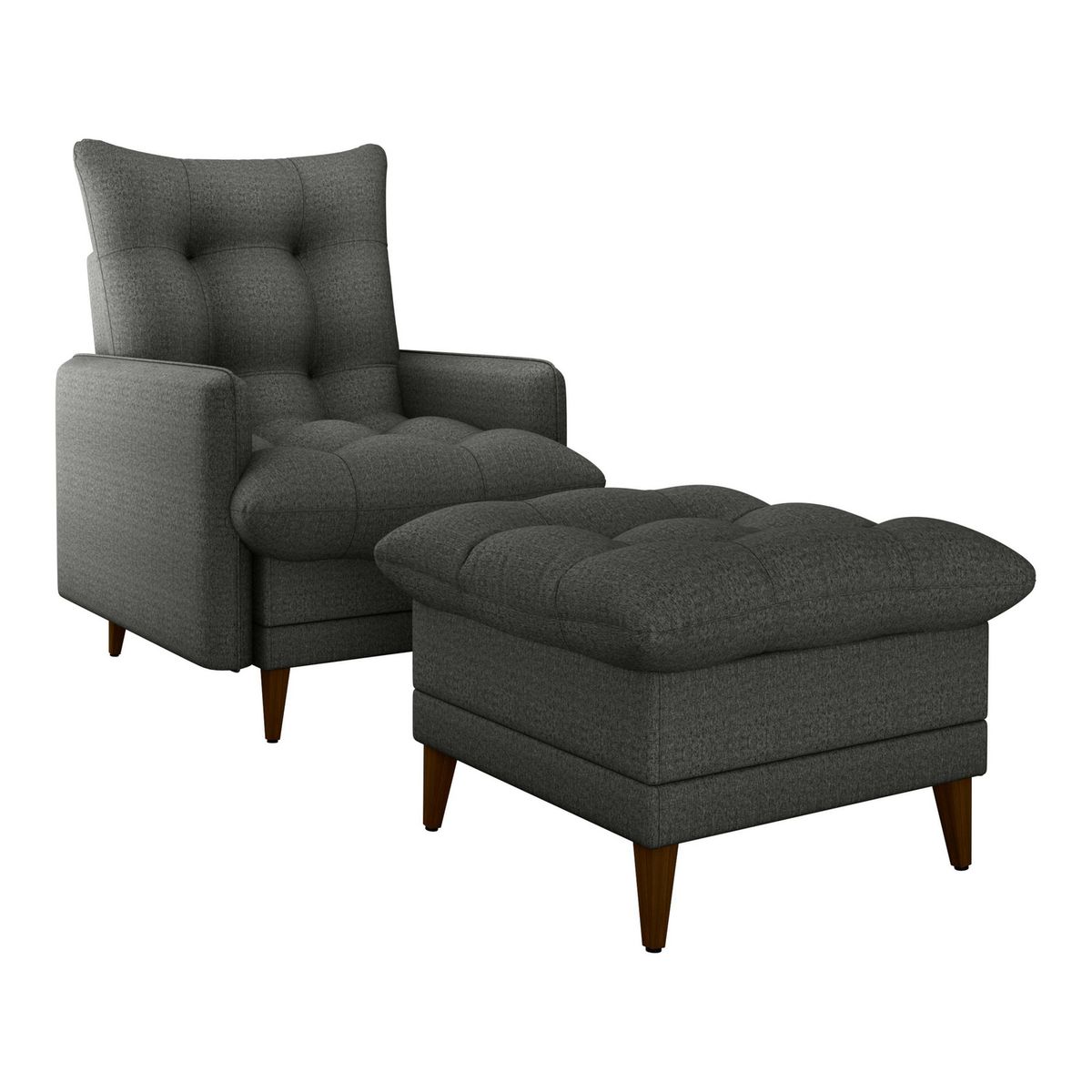 DECOCASA - Poltrona 1 cuerpo Montreal 76x106x95 cm Gris