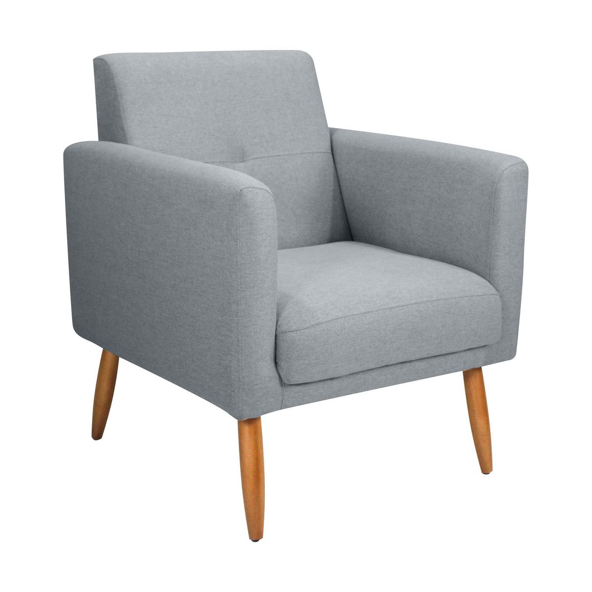 DECOCASA - Poltrona 1 cuerpo Pequim 68x82x70 cm Gris Claro