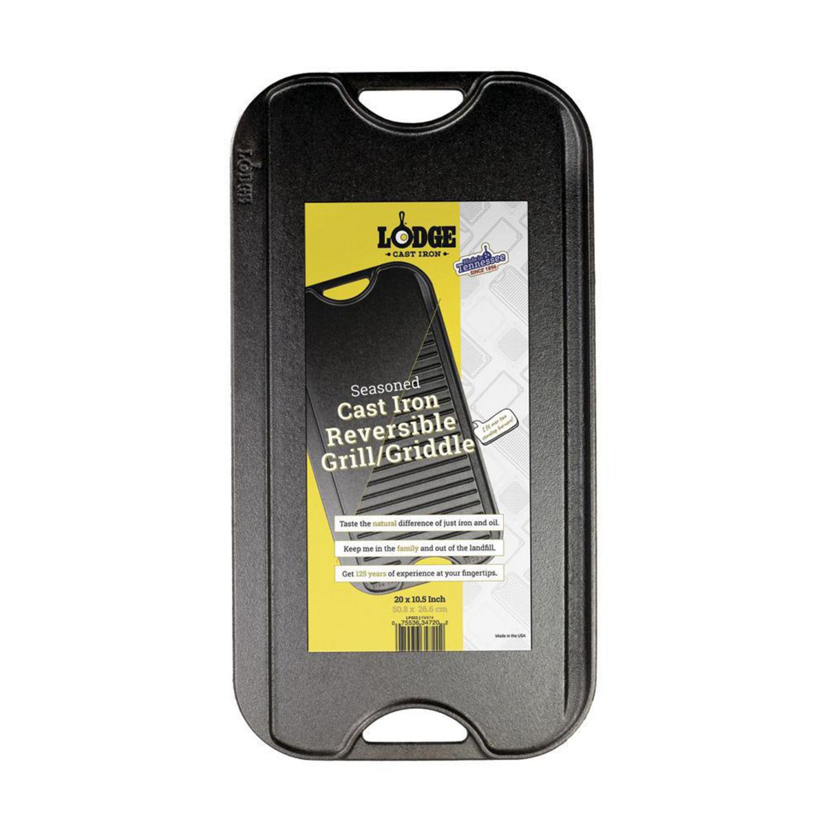 LODGE - Parrilla/Plancha Reversible 51 cm Fierro Fundido Negro