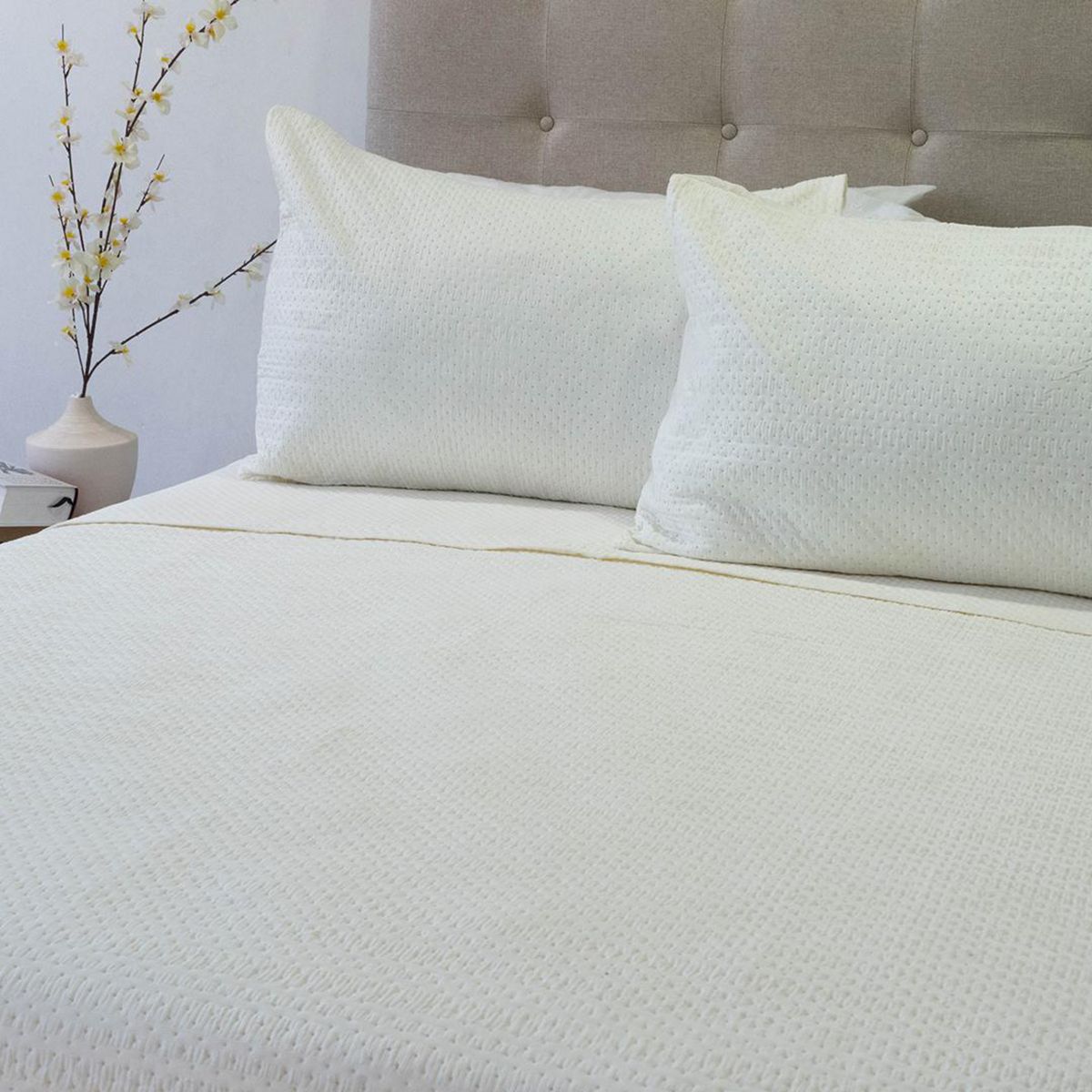 DORAL - Quilt 2 plazas Boston Crudo 