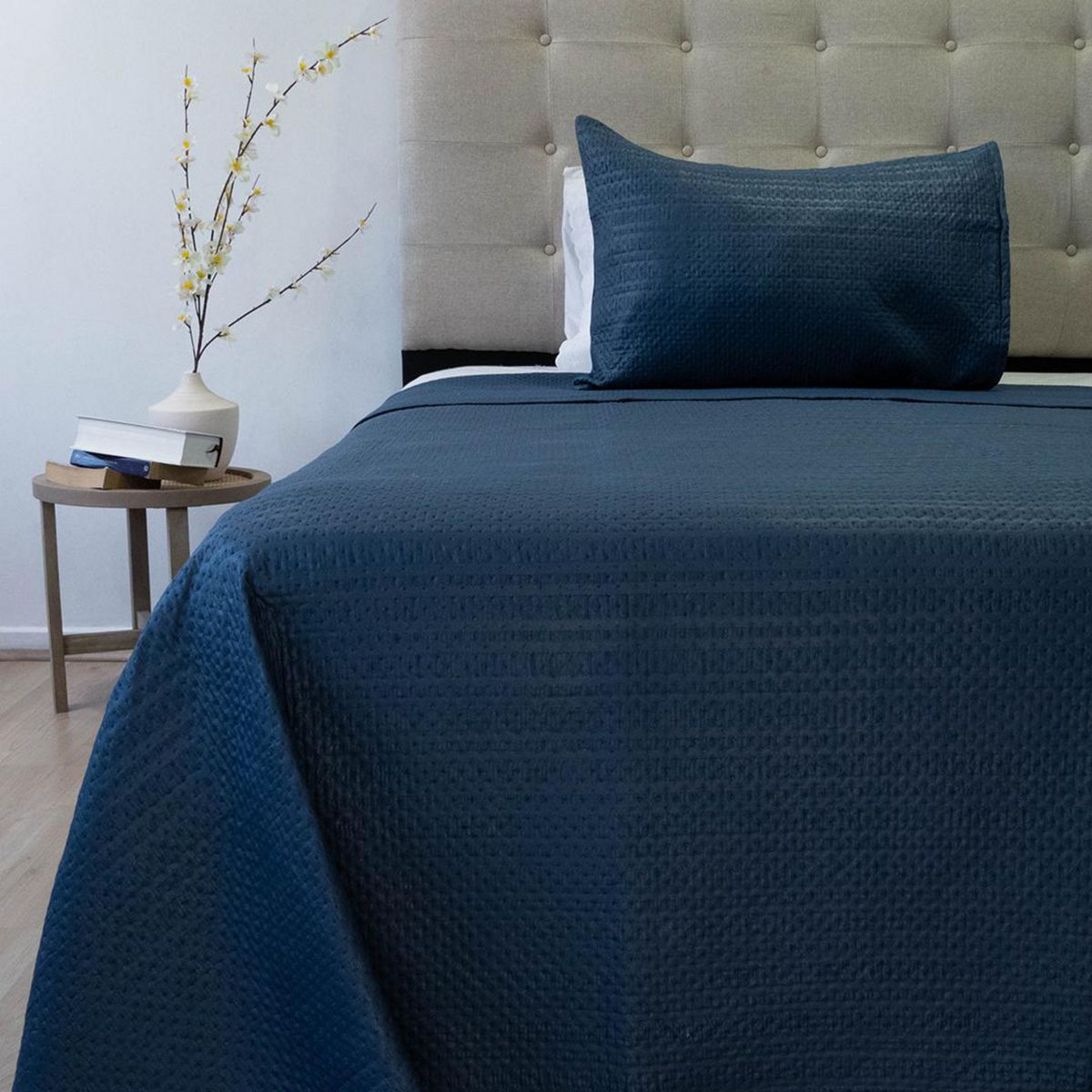 DORAL - Quilt 1.5 plazas Boston Azul 