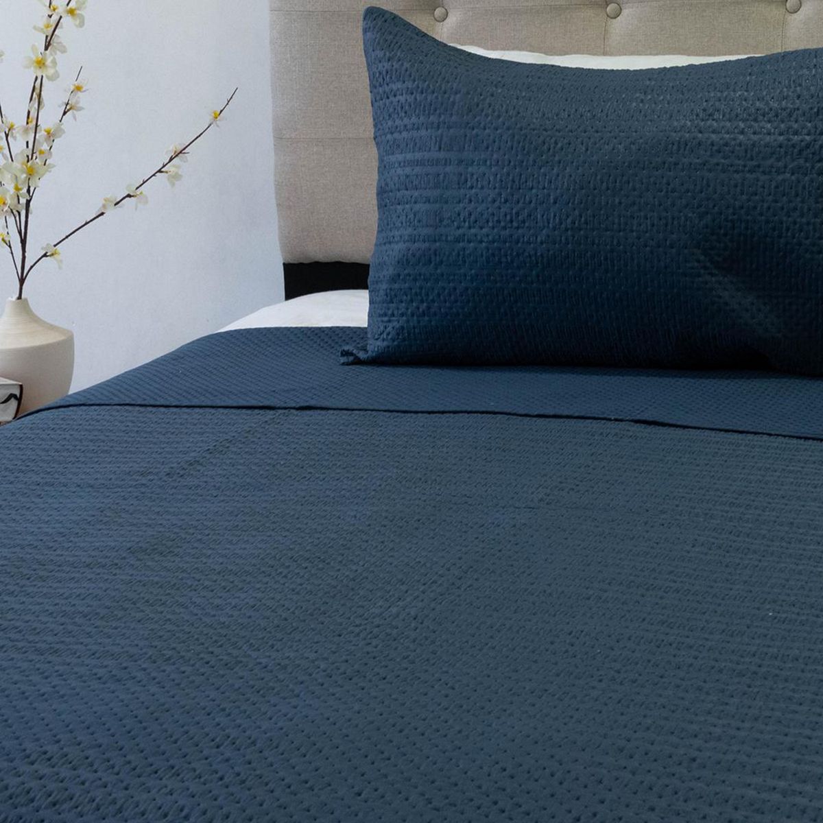 DORAL - Quilt 1.5 plazas Boston Azul 